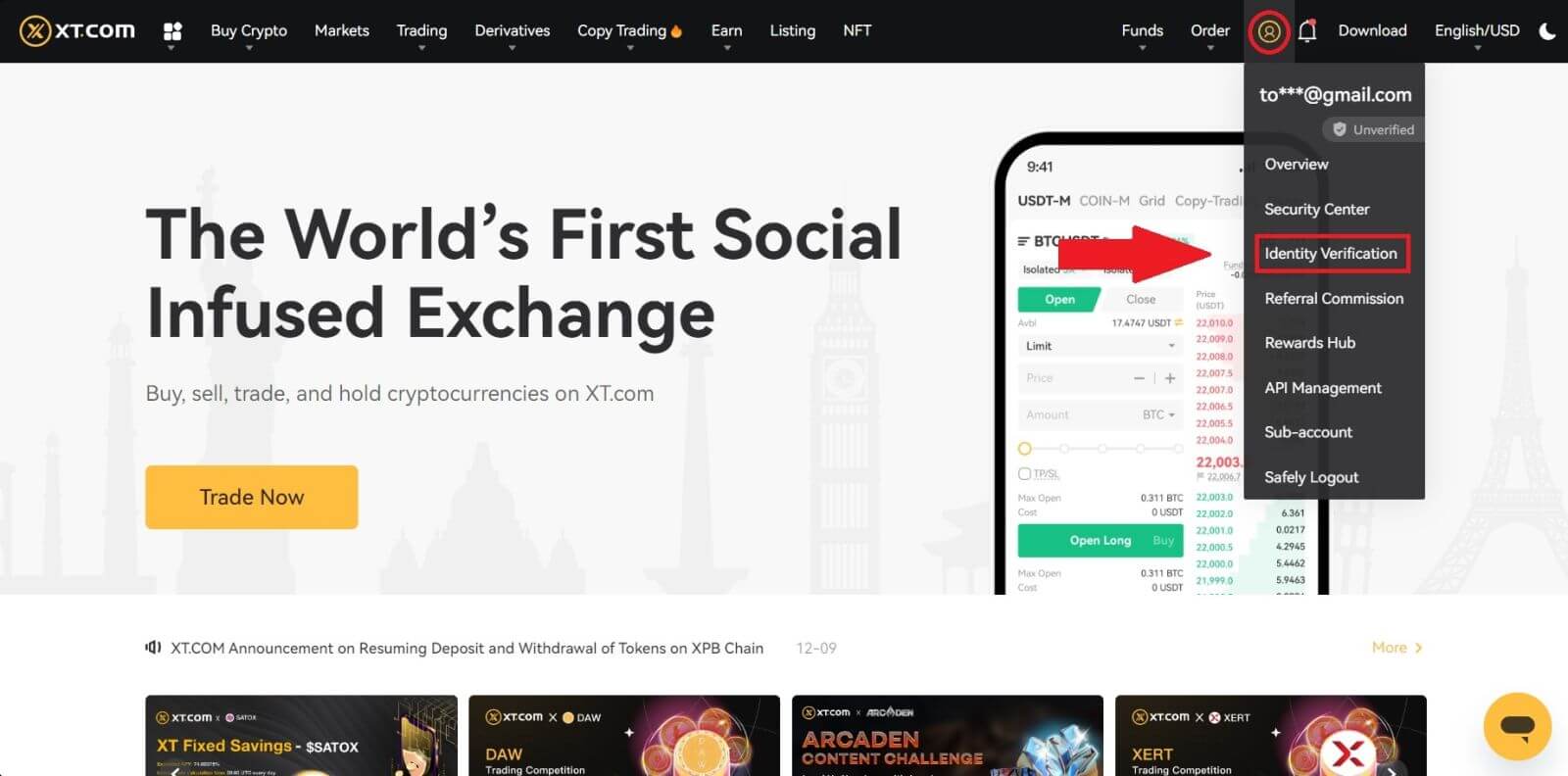 如何验证 XT.com 帐户